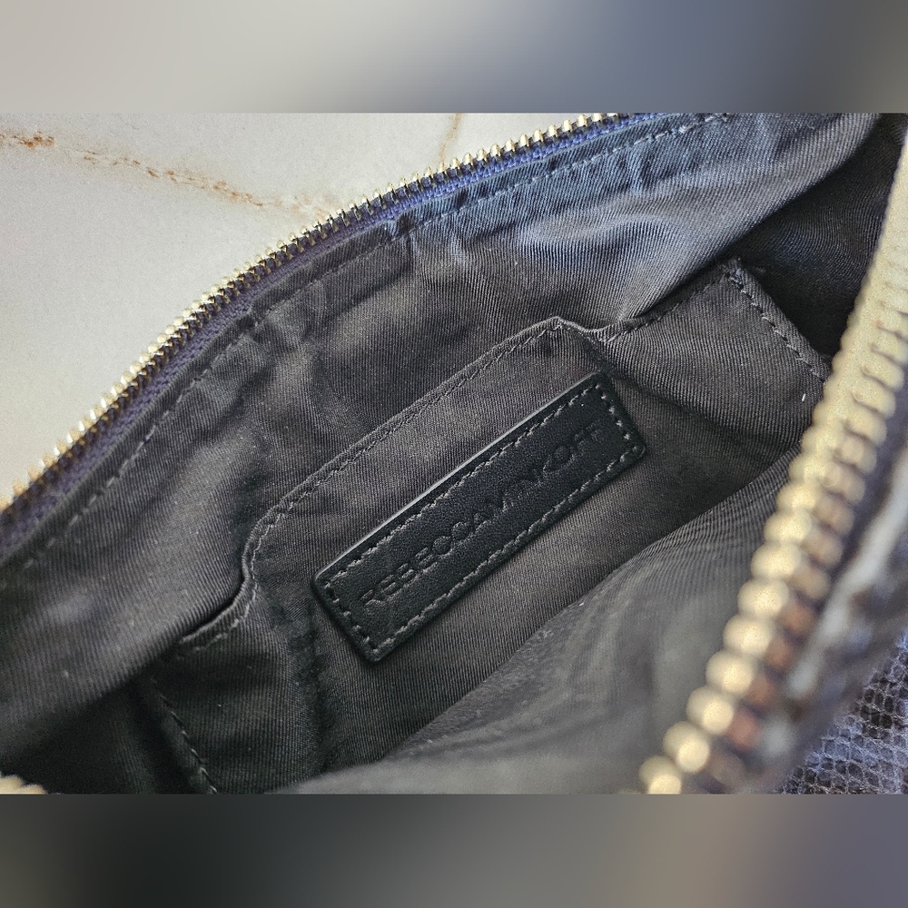 Rebecca Minkoff Sunday Blue Snake Mini Bag Leather - Picture 15 of 16